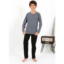Moda Serdem Erkek Çocuk Uzun Kol Penye Pijama Takım 20438 Gri
