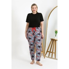 Modaserdem  Kadın Pamuklu Büyük Beden Alt Pijama 27557 Somon