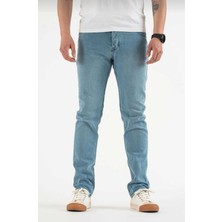 Erkek Siyah Slim Fit Dar Kesim Pamuklu Esnek Jean Kot Denim Pantolon