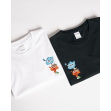 Gumbal ve Darvin Tasarımlı Baskılı T-Shirt