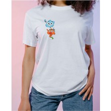 Gumbal ve Darvin Tasarımlı Baskılı T-Shirt