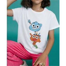 Gumbal ve Darvin Tasarımlı Baskılı T-Shirt