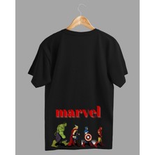 Marvel Severler Için Yenilmezler Tasarımlı Baskılı T-Shirt