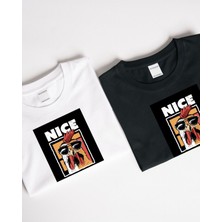 Absürt Tasarım Severler Için Nice Cock Temalı Baskılı T-Shirt