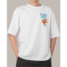 Gumbal ve Darvin Tasarımlı Baskılı T-Shirt