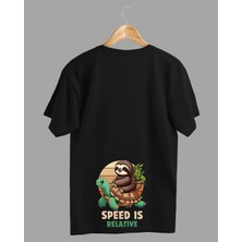 Speed Is Relative Tasarımlı Baskılı T-Shirt