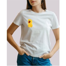 Ördek Tasarımlı Çiftler Için Baskılı T-Shirt Tasarımı