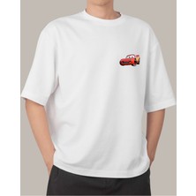 Arabalar Tasarımlı Baskılı T-Shirt