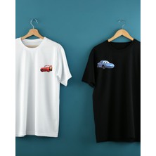 Arabalar Tasarımlı Baskılı T-Shirt