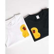 Ördek Tasarımlı Çiftler Için Baskılı T-Shirt Tasarımı