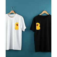Ördek Tasarımlı Çiftler Için Baskılı T-Shirt Tasarımı