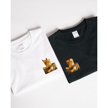 Lama Tasarımlı Çiftler Için Baskılı T-Shirt Tasarımı