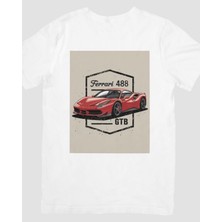 Ferrari Tasarımlı Otomobil Baskılı Tişört