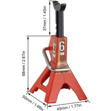 Quueppty 4 Adet Metal Yükseklik Ayarlanabilir 6 Ton Kriko Tamir Standı 1/10 Rc Paletli Araba Eksenel SCX10 90046 Traxxas Trx4 Trx6 D90,1 (Yurt Dışından)