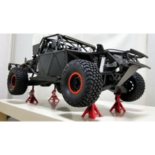 Quueppty 4 Adet Metal Yükseklik Ayarlanabilir 6 Ton Kriko Tamir Standı 1/10 Rc Paletli Araba Eksenel SCX10 90046 Traxxas Trx4 Trx6 D90,1 (Yurt Dışından)