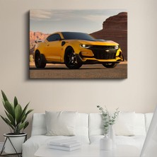 Chevrolet Camaro - Sarı Amerikan Muscle Car Kanvas Tablo
