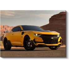 Chevrolet Camaro - Sarı Amerikan Muscle Car Kanvas Tablo