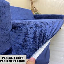 Parlak Kadife Kumaş Tekli Koltuk & Berjer Koltuk Kılıfı