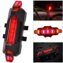 Bisiklet Arka Stop Uyarı Lambası/Usb Şarjlı 4 Modlu Fonksiyonel Uyarı Ikaz Işığı Çakar Lambası