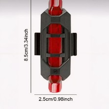 Bisiklet Arka Stop Uyarı Lambası/Usb Şarjlı 4 Modlu Fonksiyonel Uyarı Ikaz Işığı Çakar Lambası