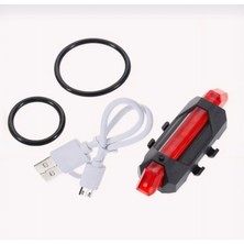 Bisiklet Arka Stop Uyarı Lambası/Usb Şarjlı 4 Modlu Fonksiyonel Uyarı Ikaz Işığı Çakar Lambası