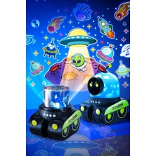 Robot Şekilli Müzikli Projektör Gece Lambası