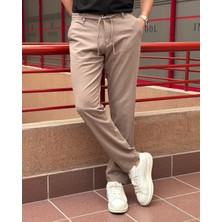 Erkek, Bel lastikli, Regular-fit, Keten dokuma, Pamuklu Old Money Culture pantolon 300