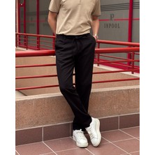 Erkek, Bel Lastikli, Regular-Fit, Keten Dokuma, Pamuklu Old Money Culture Pantolon 300