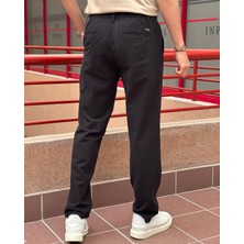 Erkek, Bel Lastikli, Regular-Fit, Keten Dokuma, Pamuklu Old Money Culture Pantolon 300