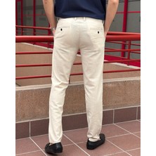 Erkek, Slim Fit, Casual-Günlük, Keten Dokuma, Pamuklu, Mevsimlik Pantolon 301