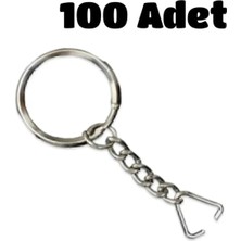 TıkTık AL 100 Lü Anahtarlık Halkası Zincirli Üçgen Aparatlı