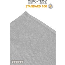Anılsan 4'lü Gri-Beyaz El Havlusu - 50 x 90  cm , 225 Gr,  Pamuk, Spa ve Otel Havlusu