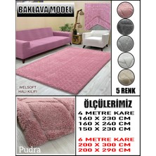 Baklava Model Kumaştan Welsoft Lastikli Halı Örtüsü