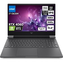 Hp Victus 15-FA1085NT I7-13620H 16 GB 512 GB SSD RTX4060 (8gb) 144Hz 15.6" Fhd Windows 11 Pro Gaming Notebook B10FNEAHMF37