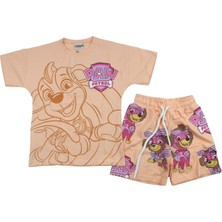 Jeliboom Paw Patrol 4-10 Yaş Kız Şortlu TAKIM-0196 - Somon
