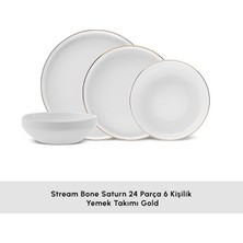 Karaca Stream Bone Satürn 24 Parça 6 Kişilik Yemek Takımı Gold
