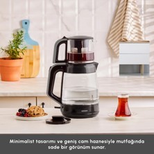 Karaca Glass Tea Xl 2 In1 Cam Çay Makinesi Space Gray