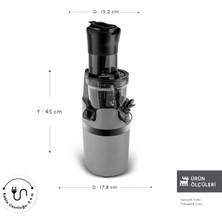 Karaca Slow Juicer Yavaş Sıkım Katı Meyve Sıkacağı