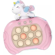 Sanri Unicorn Figürlü Işıklı Müzikli Popit Eğitici Oyuncak Unicorn Pop It Fast Push Elektronik Popit