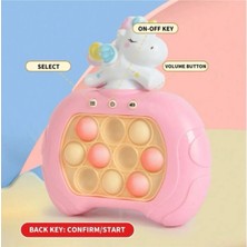 Sanri Unicorn Figürlü Işıklı Müzikli Popit Eğitici Oyuncak Unicorn Pop It Fast Push Elektronik Popit