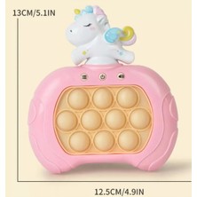 Sanri Unicorn Figürlü Işıklı Müzikli Popit Eğitici Oyuncak Unicorn Pop It Fast Push Elektronik Popit
