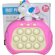 Sanri Unicorn Figürlü Işıklı Müzikli Popit Eğitici Oyuncak Unicorn Pop It Fast Push Elektronik Popit