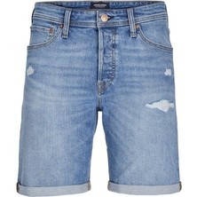 Jack Jones Erkek Blue Denim Shorts 12269612