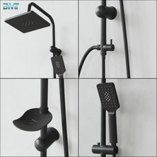 🚿Neptune Mat Siyah Yağmurlama Robot Duş Seti