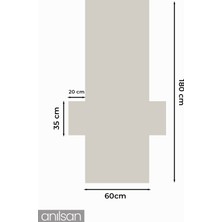 %100 Pamuk Şezlong Havlusu Kirli Beyaz 60x180 cm - Hızlı Kuruyan Plaj ve Havuz Havlusu
