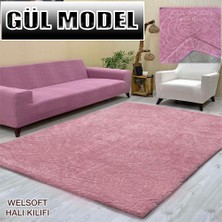 Gül Model Kumaştan Welsoft Lastikli Halı Örtüsü
