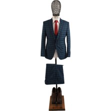 Yelekli Slim Fit Takım Elbise