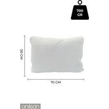 Anılsan Klimalı Ortopedik Yastık - Yumuşak ve Hava Kanallı 50 x 70  cm , 700 gr Premium Silikon