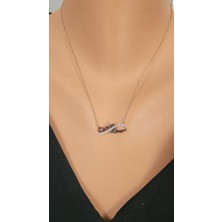 925 Ayar Gümüş Canım Annem Sonsuzluk Kolye