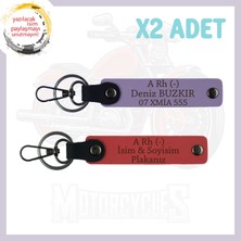 Nar Çiçeği-Mor Menekşe, Motosiklet Maceracılarına, Isim Plaka ve A Rh (-) Kan Grubu, 2'li Anahtarlık